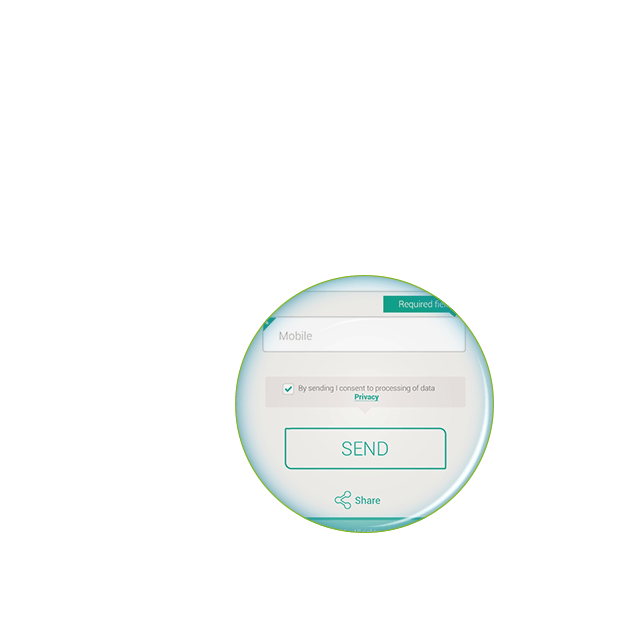 Coupon mobile landing page